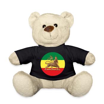 Lion of Judah Rasta Reggae Roots Jah Rastafari - Teddy Bear - black - Front