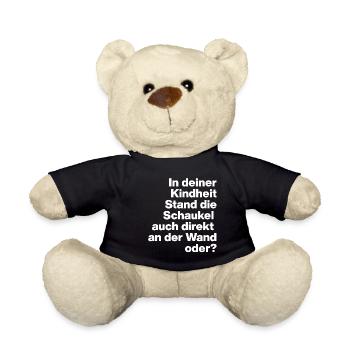SWING ON THE WALL, STUPID, SARCASM, NAUGHTY - Teddy Bear - black - Front