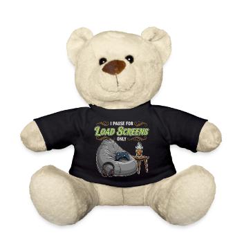 Gaming-Humor-Zitat-Pause-Ladebildschirme - Teddy - Schwarz - Vorne