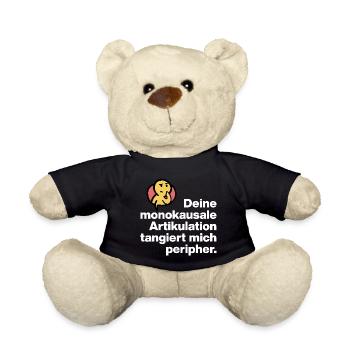 TON ARTICULATION MONOCAUSALE, SARCASME STUPIDE - Nounours - noir - Devant
