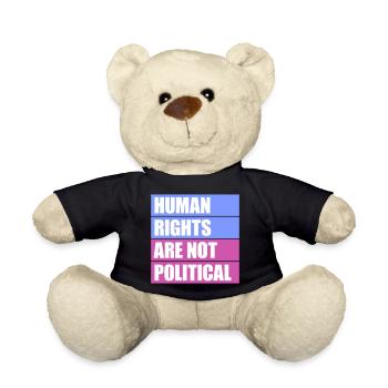 Human Rights Are Not Political Menschenrechte Logo - Teddy Bear - black - Front