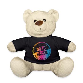 No to Racism - Teddy - Schwarz - Vorne