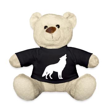 Howling Wolf White - Teddy Bear - black - Front