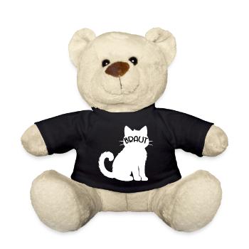 Hochzeit Katzen Braut - Teddy - Schwarz - Vorne