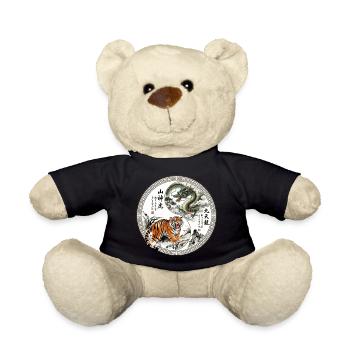 Tiger und Drache Asiatisch - Teddy - Schwarz - Vorne