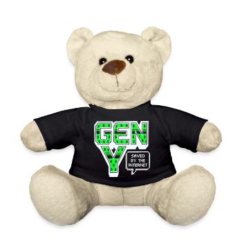 Génération Y, génération Y, Chemise Millennials, sweat à capuche - Nounours - noir - Devant