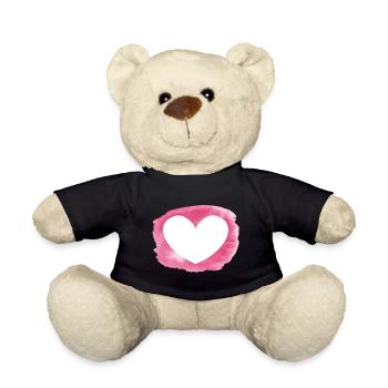 Heart - personalizable - Teddy Bear - black - Front