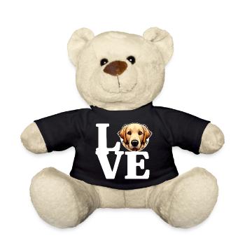 LIEBE Golden Retriever Hund Hundeliebhaber Lustig - Teddy - Schwarz - Vorne