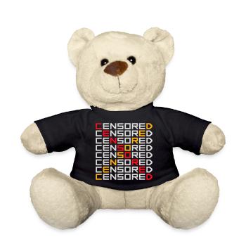 Censored Zensiert Lustig Statement Freiheit Logo - Teddy - Schwarz - Vorne
