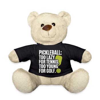 Joueur de pickleball trop paresseux pour le tennis pickleball - Nounours - noir - Devant