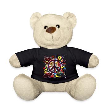 Peace Stop The War - Teddy Bear - black - Front