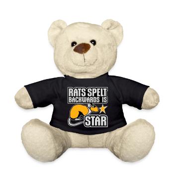 Rats Spelt Backwards Is Star Lustiger Ratte Spruch - Teddy Bear - black - Front