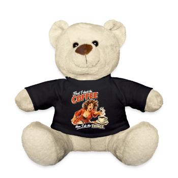 Retro Pin-Up: First I drink the coffee - Teddy - Schwarz - Vorne