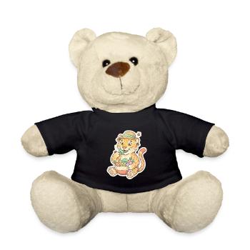 Leopard Kit mit Gemüsekorb - Teddy - Schwarz - Vorne