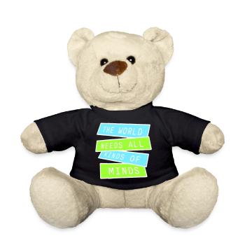Le monde a besoin de toutes sortes d’esprits inspirants - Nounours - noir - Devant