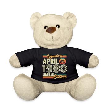 April 1980 46th Anniversary Gift - April 1980 - Teddy Bear - black - Front