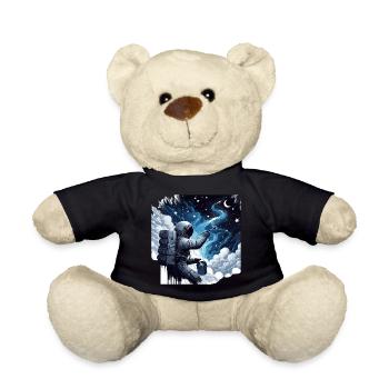 Astronaut peint la nuit : peintre spatial créatif - Nounours - noir - Devant
