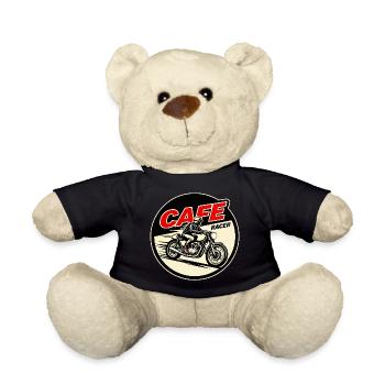 Cafe Racer Vintage Logo Circle - Teddy - Schwarz - Vorne