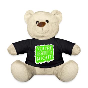 You're Absolutely Right Lustig Sarkastisch KI Logo - Teddy - Schwarz - Vorne