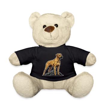 Rhodesian Ridgeback Dog auf Rock Proud Porträt - Teddy - Schwarz - Vorne