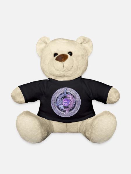 Zodiac Sign Sternzeichen Fische Pisces Geschenk - Teddy - Schwarz