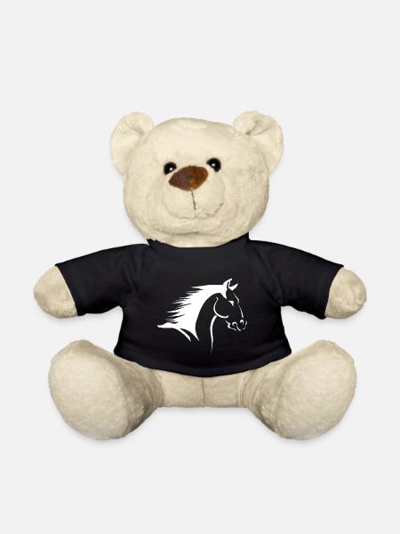 Horse head silhouette in contrast - Teddy Bear - black