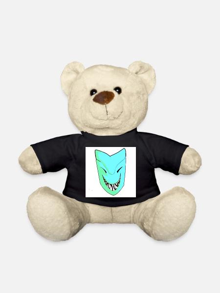 Lächelnde Maske im Farbverlauf - Teddy - Schwarz