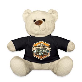 Steine erzählen Geschichten - Teddy - Schwarz - Vorne