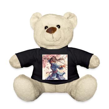 Blütenklinge Ninja im Kimono - Teddy - Schwarz - Vorne
