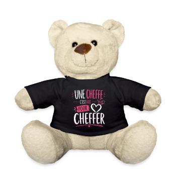 Une cheffe humour femme leader girl power - Nounours - noir - Devant