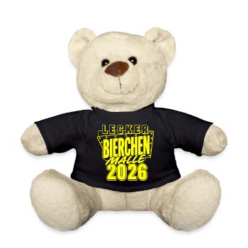 Lecker Bierchen Malle 2026 Bier lieben wir - Teddy - Schwarz - Vorne