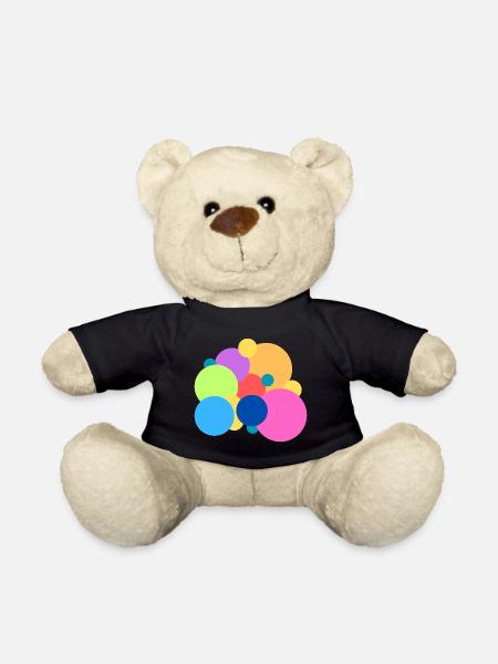Verspielte Farbpunkte - Teddy - Schwarz