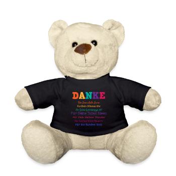 Besten Freund Kollegen Spruch Dankeschön Geschenk - Teddy - Schwarz - Vorne