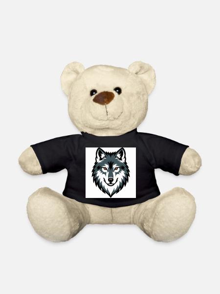 Emblème graphique du loup - Nounours - noir
