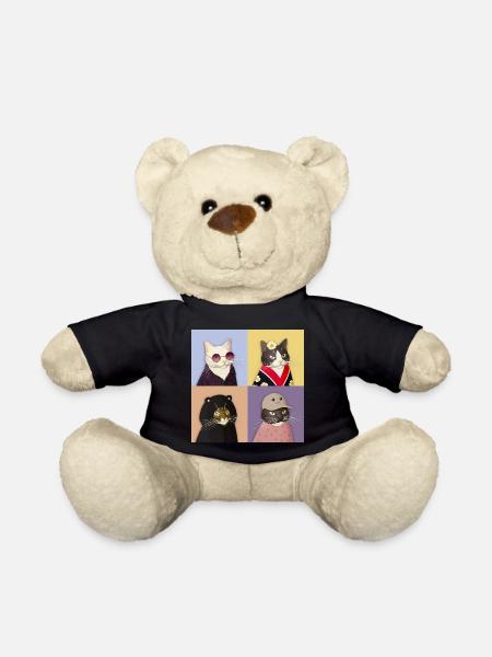 Quatuor Couture Cat - Nounours - noir
