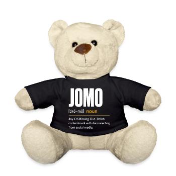 JOMO: Freude am Nichtstun - Teddy - Schwarz - Vorne