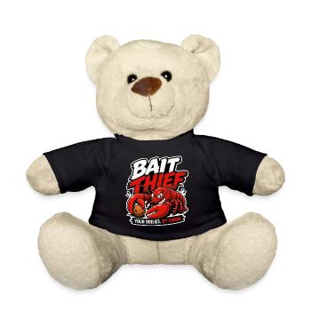 Köderdieb – lustiges Karpfenfischen-Design - Teddy - Schwarz - Vorne