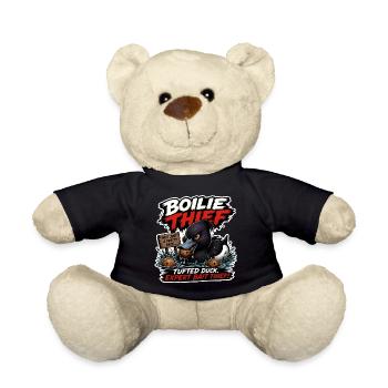 Boilie Thief lustiges Karpfenfischen-Design - Teddy - Schwarz - Vorne