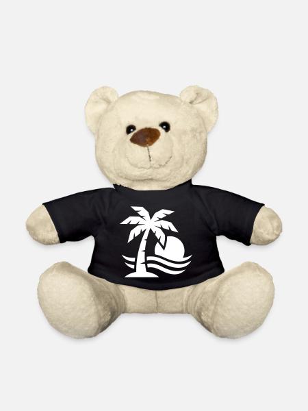 Palme Strand Sonne - Teddy - Schwarz
