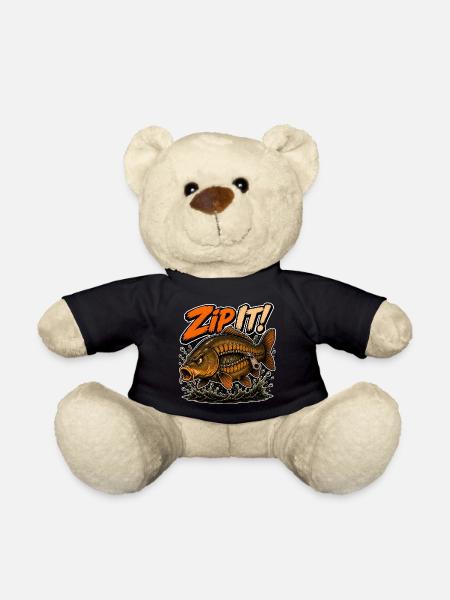 Halt die Klappe! Karpfenfischen-Design - Teddy - Schwarz