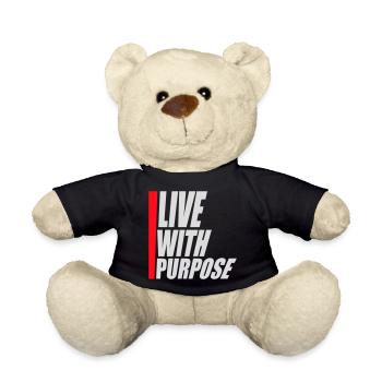 Vivre avec un but motivation sensée Mentalité dire - Nounours - noir - Devant