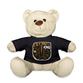 Lily Pad King Carp Fishing Design - Teddy Bear - black - Front