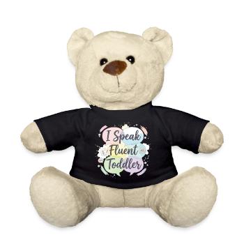 Ich spreche fließend Kleinkind - Teddy - Schwarz - Vorne
