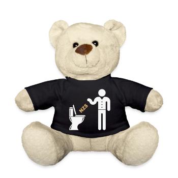 NZS In’s Klo, In Die Toilette! Gegen Rechts NEG 2C - Teddy - Schwarz - Vorne