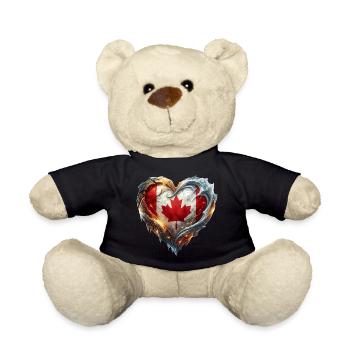 Happy Canada Day - Teddy Bear - black - Front