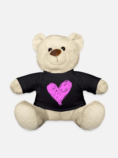 Herz - Teddy - Schwarz