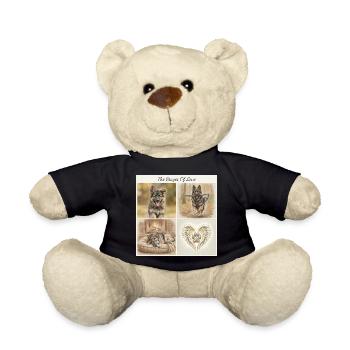 Sable German Shepherd Dog Mom Gift Shirt - Teddy Bear - black - Front