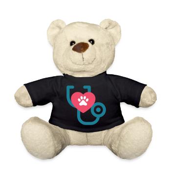 Vétérinaire - Vétérinaire Animal Love Dog Cat - Nounours - noir - Devant