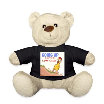 Humour motivant de Drôle de poulet qui monte vers le haut - Nounours - noir - Devant
