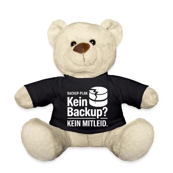 Kein Backup Plan Meme - Teddy - Schwarz - Vorne